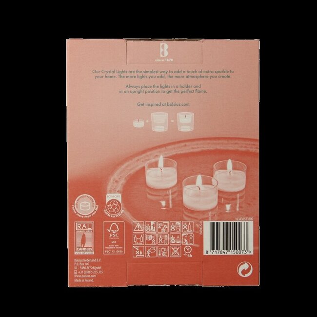 Crystal Lights 6 heures boîte de 24 pièces