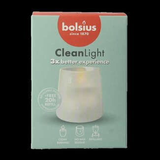 Bolsius Kit de démarrage Clean Light support blanc - incl. sans parfum 1 pièce