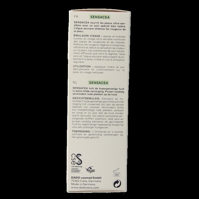 Sensacea face emulsion bio 50 Milliliter