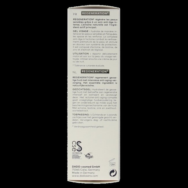 Gel visage bio Regeneration E 15 ml