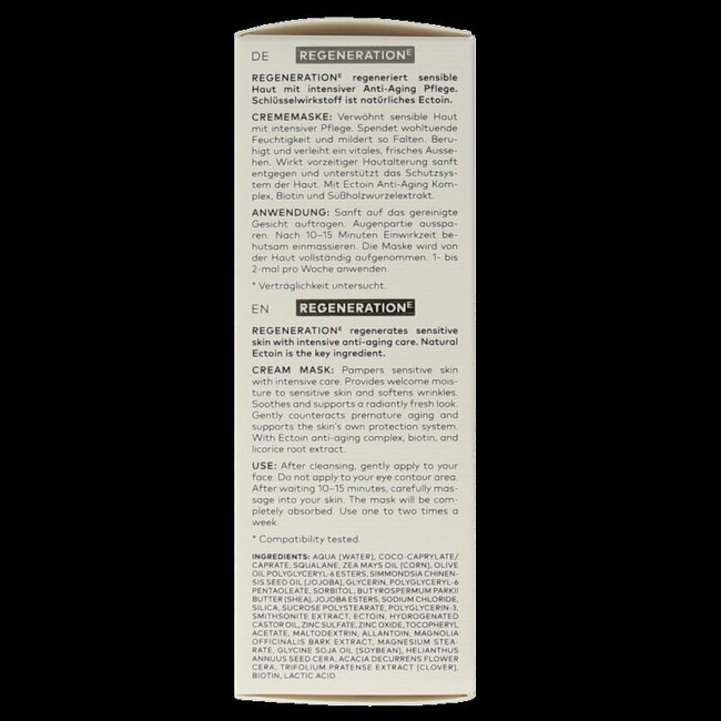 Regeneration E masque crème bio 50 ml