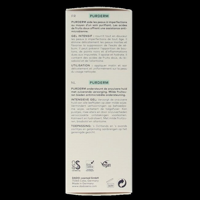 Purderm gel intensif bio 50 ml