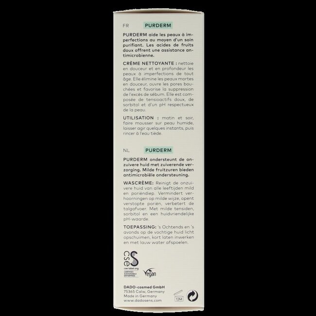Purderm creamy cleanser bio 100 Milliliter