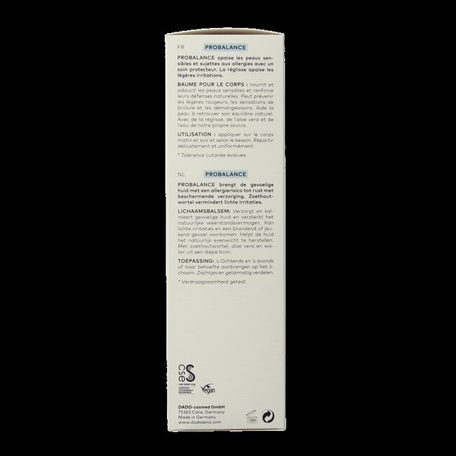 Probalance baume corporel bio 200 millilitres