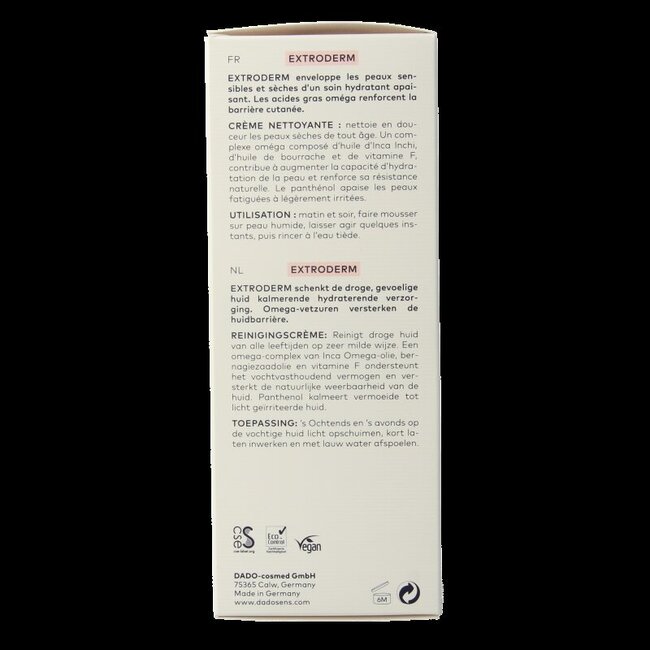 Crème nettoyante bio Extroderm 150 ml