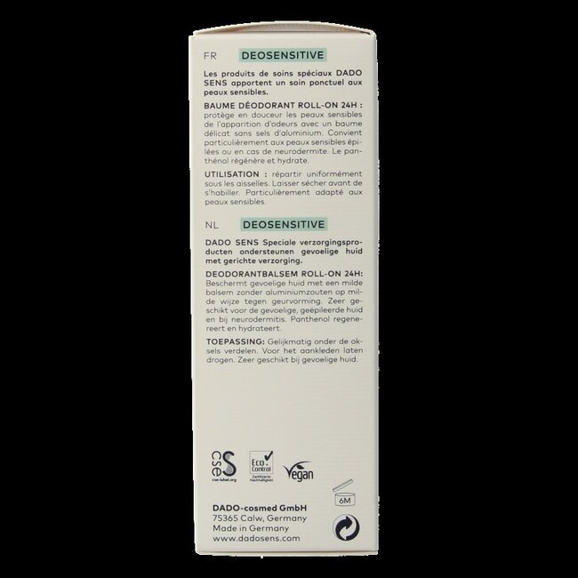 Baume déodorant Deosensitive bio 50 ml