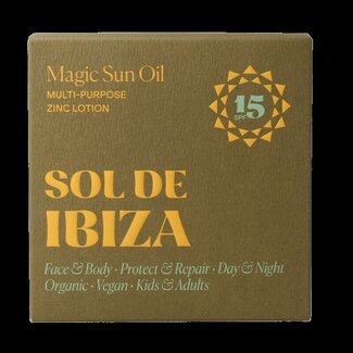 Sol De Ibiza Huile solaire protectrice et réparatrice SPF15 bio 100 ml