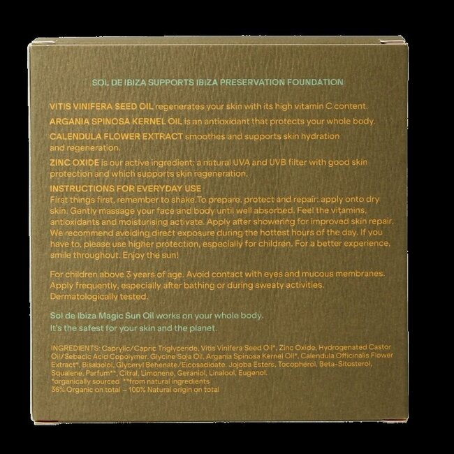 Zonneolie beschermend & herstellend SPF15 bio 100 Milliliter