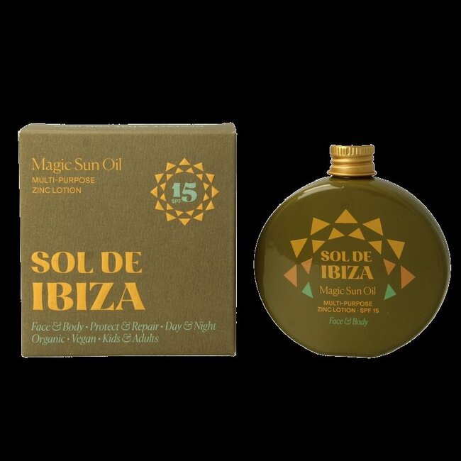 Huile solaire protectrice et réparatrice SPF15 bio 30 ml