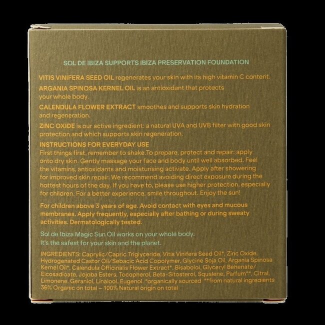 Zonneolie beschermend & herstellend SPF15 bio 30 Milliliter