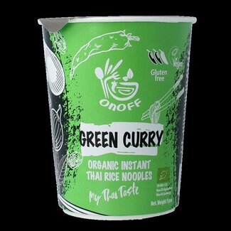 Onoff Soupe de nouilles instantanée au curry vert bio 75 grammes
