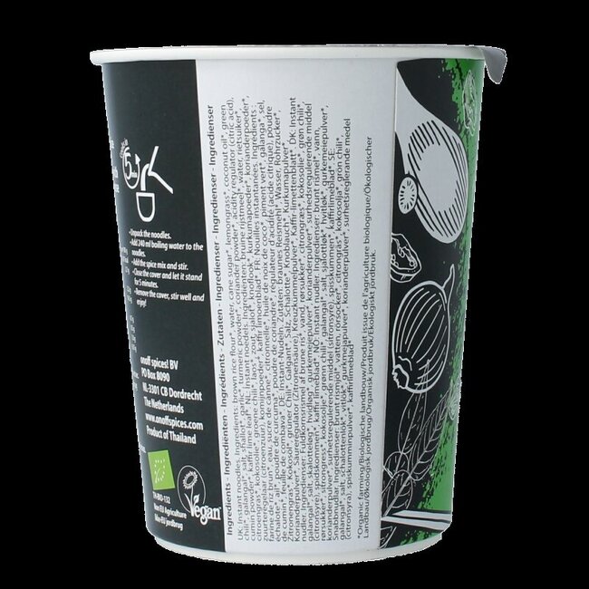 Instant noodlesoup green curry bio 75 Gram