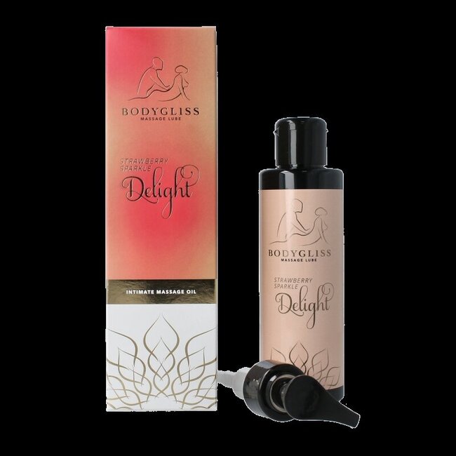 Silky soft massageolie champagne strawberry 150 Milliliter