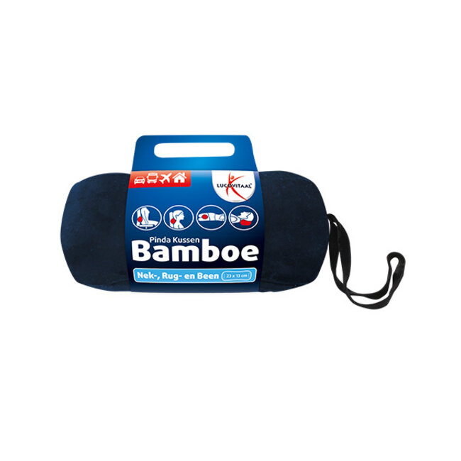 Bamboe pinda kussen (blauw) 1 Stuks