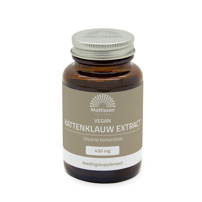 Vegan kattenklauw extract 450mg 60 Vegetarische capsules