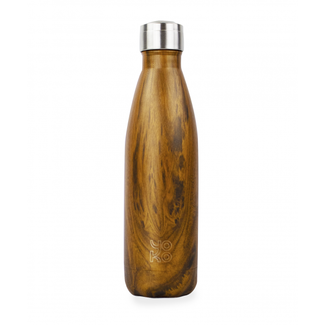 Yoko Drinkfles wood isotherm 500ml 1 Stuks