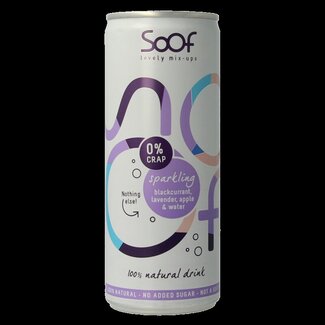 Soof Drinks Boisson pétillante cassis, lavande et pomme 250 millilitres