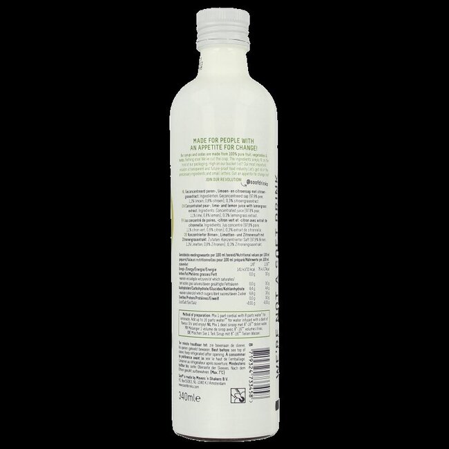 Siroop citroengras peer limoen 340 Milliliter