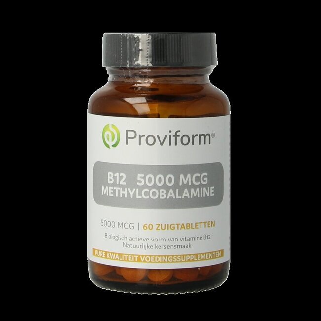 Vitamine B12 5000mcg methylcobalamine 60 Zuigtabletten