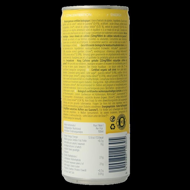 Boisson gingembre & citron bio 250 ml