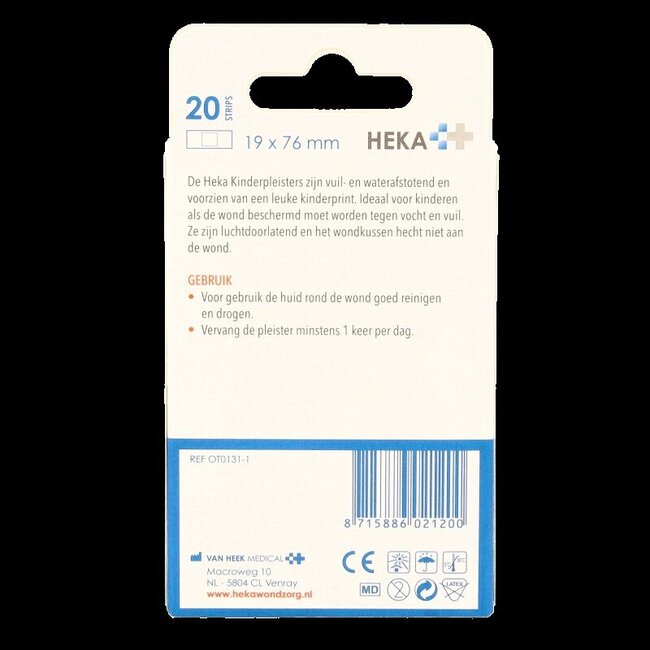 Kinderpleister 19 x 76mm 20 Stuks
