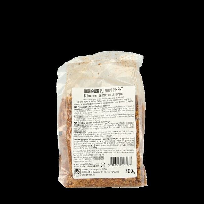 Boulgour au poivron et piment bio 300 g