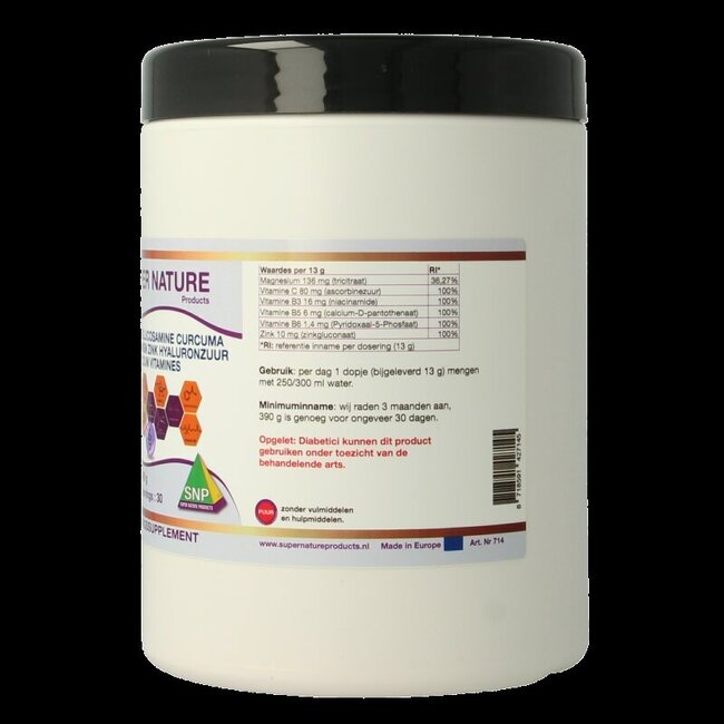 Collageen glucosamine curcuma magnesium MSM 390 Gram