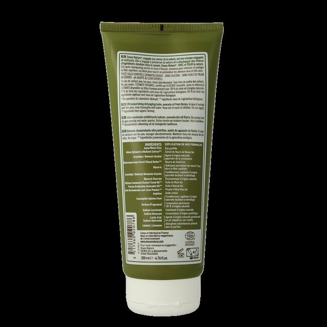Après-shampooing nourrissant avocat bio 200 ml