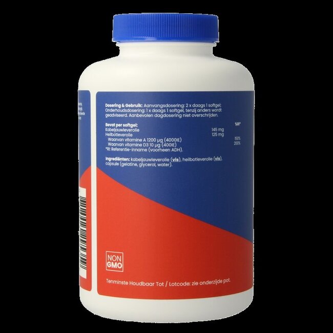 Huile de foie de morue vitamines A et D 350 capsules molles