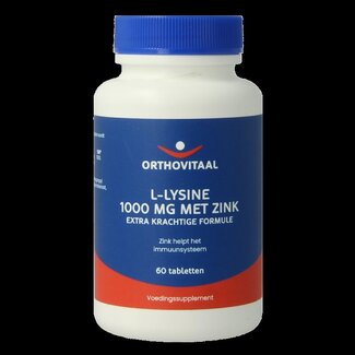 OrthoVitaal L-Lysine 1000mg met zink 60 Tabletten