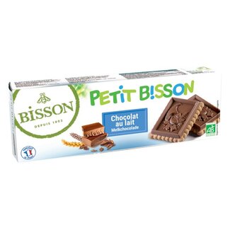 Bisson Petit theebiscuit melkchocolade bio 150 Gram