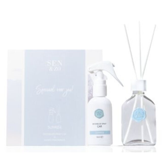 Cadeauset sunrise homefragrance & carspray  1 Set