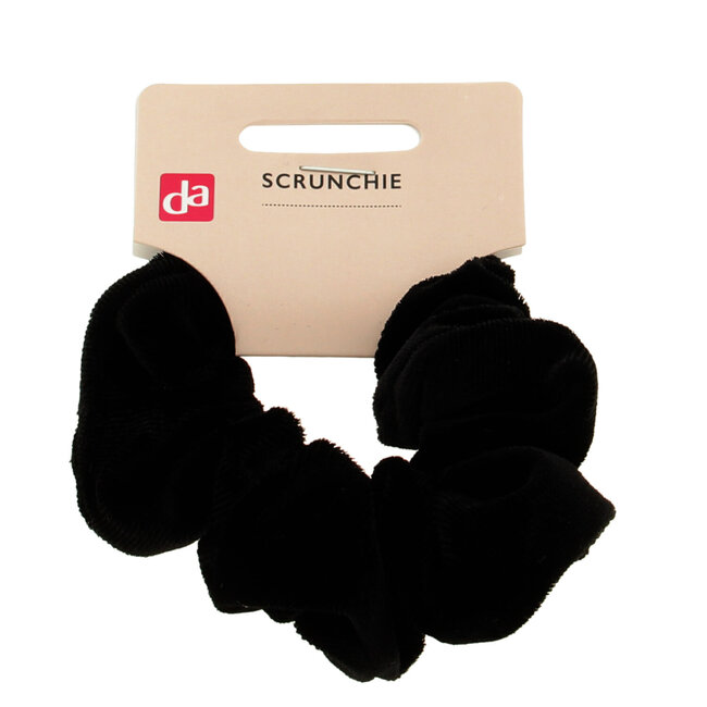 Scrunchie velvet zwart 1 Stuks