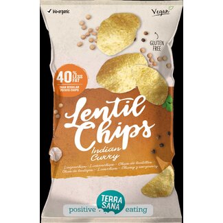 TerraSana Chips de lentilles curry indien bio 75 g
