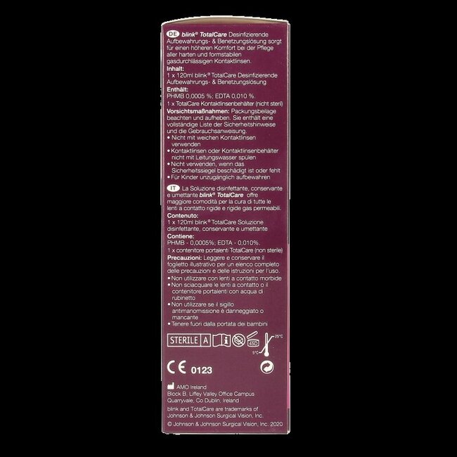 Total care solution & lenscassette 120 Milliliter