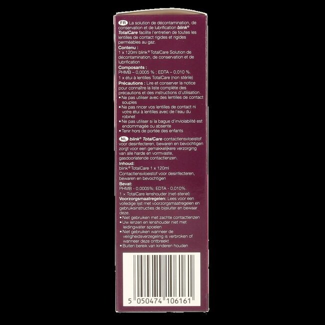 Total care solution & lenscassette 120 Milliliter