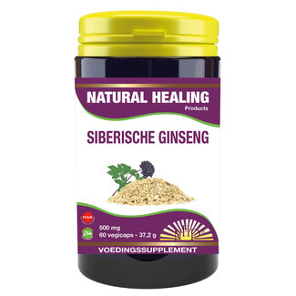 NHP Siberische ginseng 500mg puur 60 Vegetarische capsules