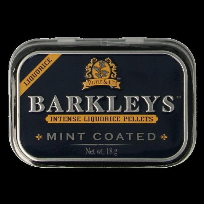 Liquorice pellets mint coated 18 Gram