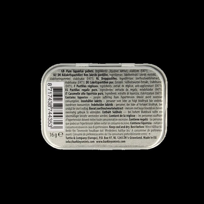 Liquorice pellets pure 16 Gram