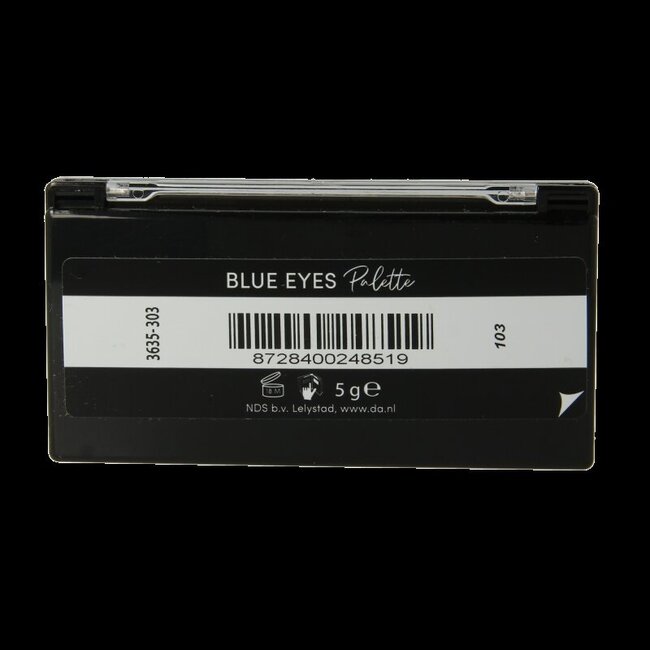 Palette d'ombres à paupières petit format bleu 1 pièce