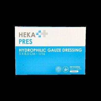 Hekapres Gaaskompres hydrofiel 5 x 8.5 100 Stuks