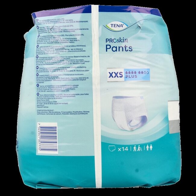 Tena ProSkin Pants Plus XXS - 14 pièces