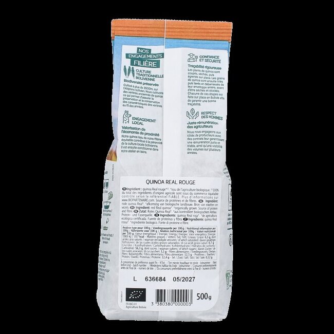 Quinoa royal rouge bio 500 g