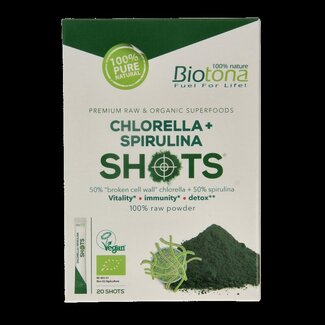 Biotona Chlorella spirulina shots 2.2 gram bio 20 Stuks