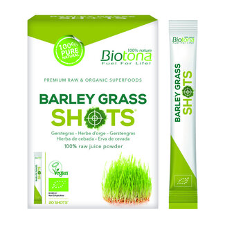 Biotona Barley grass raw shots 2.2 gram bio 20 Stuks