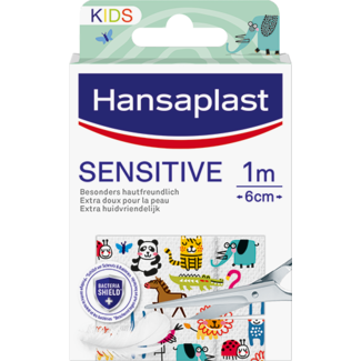 Hansaplast Sensitive kids 1m x 6cm 1 Stuks