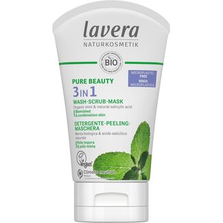 Lavera Pure Beauty 3-en-1 nettoyant - gommage - masque 125 ml