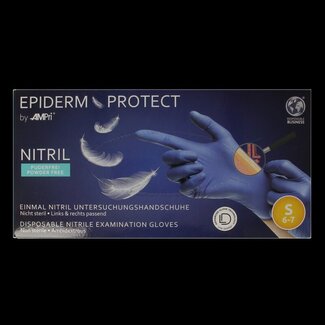 Epiderm Protect Gants d'examen en nitrile non poudrés S bleu 100 pièces
