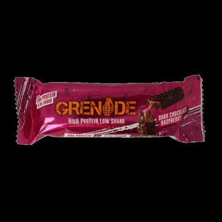 Grenade Barre hyperprotéinée chocolat noir framboise 60 grammes