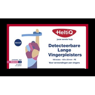 Heltiq Detect vingerpleister lang PE 120 x 20mm 100 Stuks